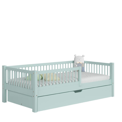 packshot w13 mat_1_zielony Kinderbed SALICE met lade