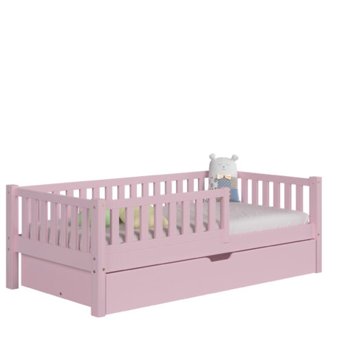 packshot w15 mat_1_rozowy Kinderbed ABETE met lade