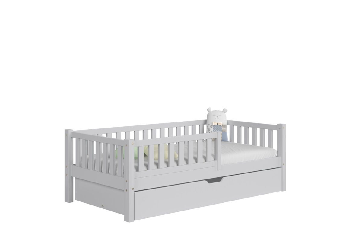 packshot w15 mat_1_szary Kinderbed ABETE met lade