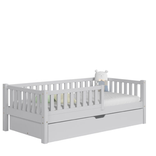 packshot w15 mat_1_szary Kinderbed ABETE met lade