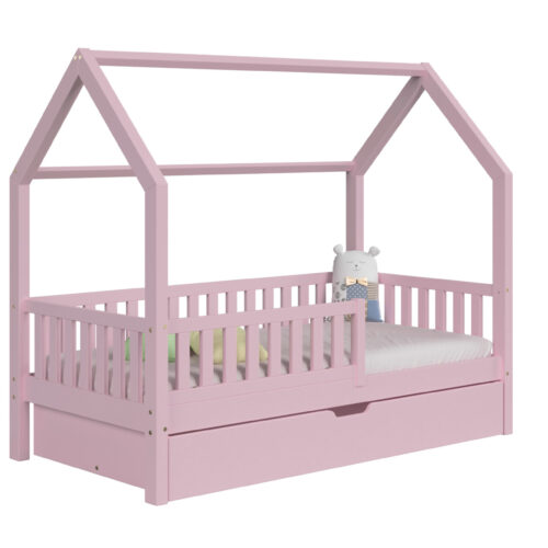 packshot w2 mat_1_rozowy Kinderbed PINO met lade
