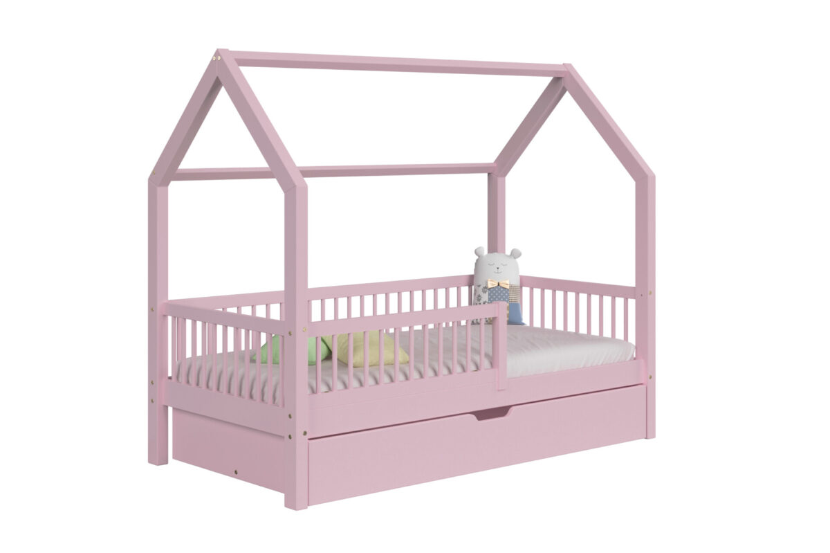 packshot w4 mat_1_rozowy Kinderbed OLMO met lade