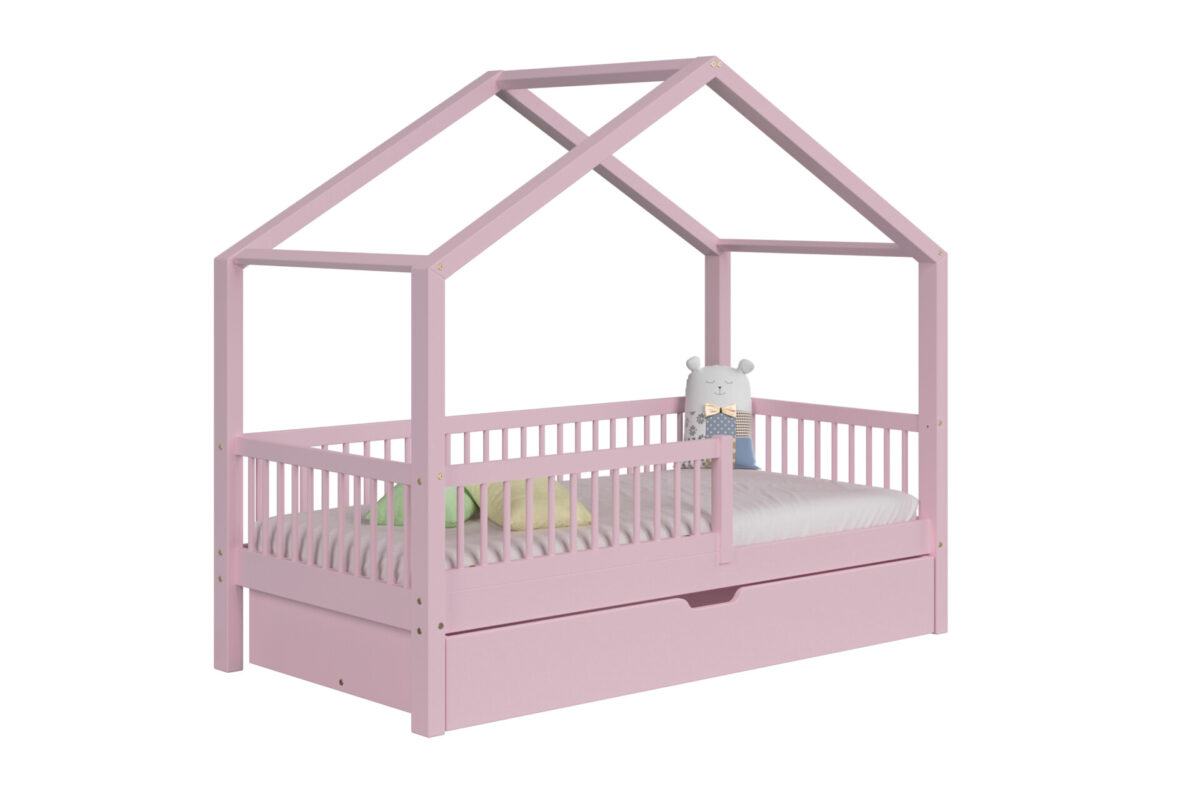 packshot w8 mat_1_rozowy Kinderbed BETULLA met lade