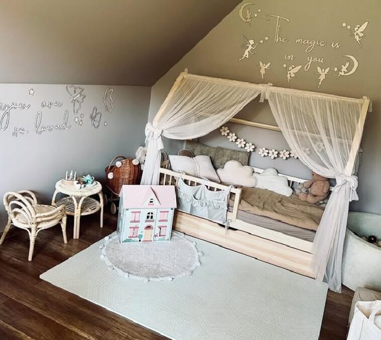 Pokój dziecięcy w stylu boho - łóżko domek