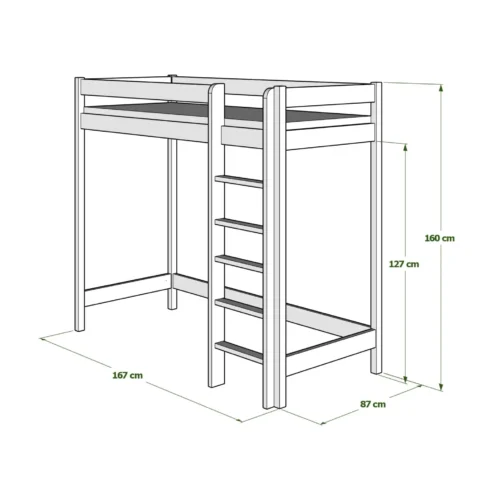 Stapelbed voor kinderen AVELA 160cm