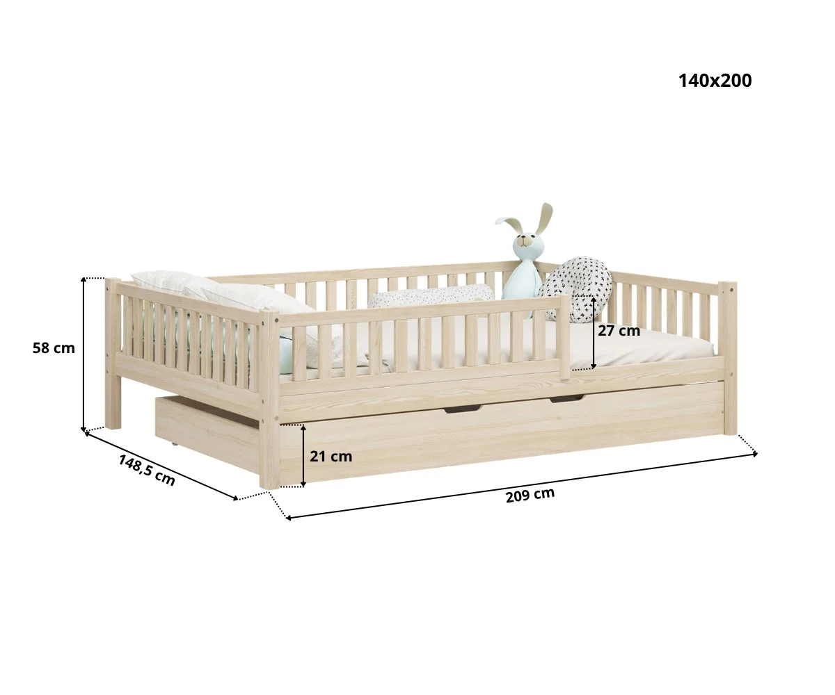 Kinderbed ABETE XL met lade