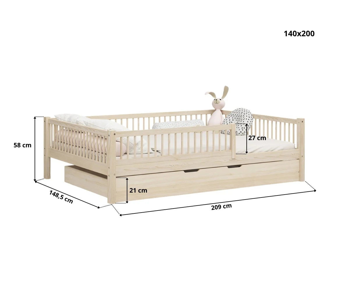 Kinderbed SALICE XL met lade